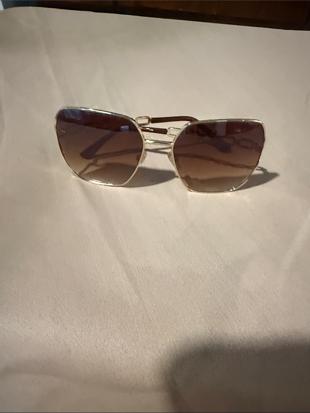 Gold Frame Brown Gradient Women's Sunglasses